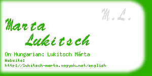 marta lukitsch business card